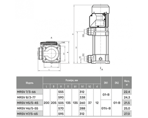 Поверхневий насос MRSV H7/5-65 "NPO"