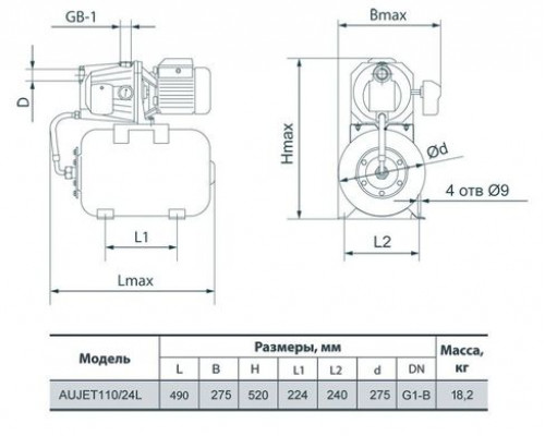 Станція в комплекті JET110/24L "rudes"