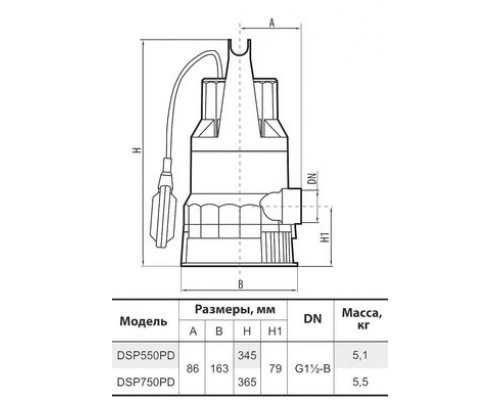 Дренажний насос DSP550PD "NPO"