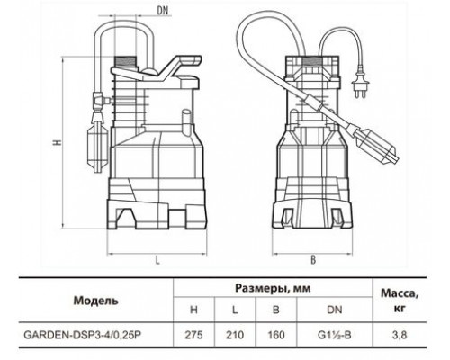 Дренажний насос Garden-DSP3-4/0,25P "NPO"