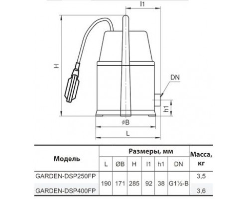 Дренажний насос GARDEN-DSP400FP "NPO"