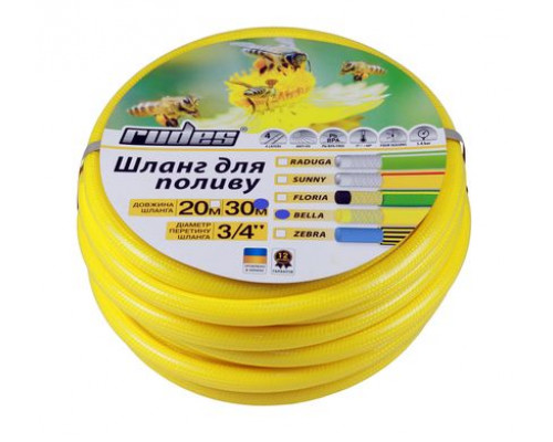 Шланг для поливу Bella 3/4" L30 rudes Шланг для поливу Bella 3/4" L30 rudes
