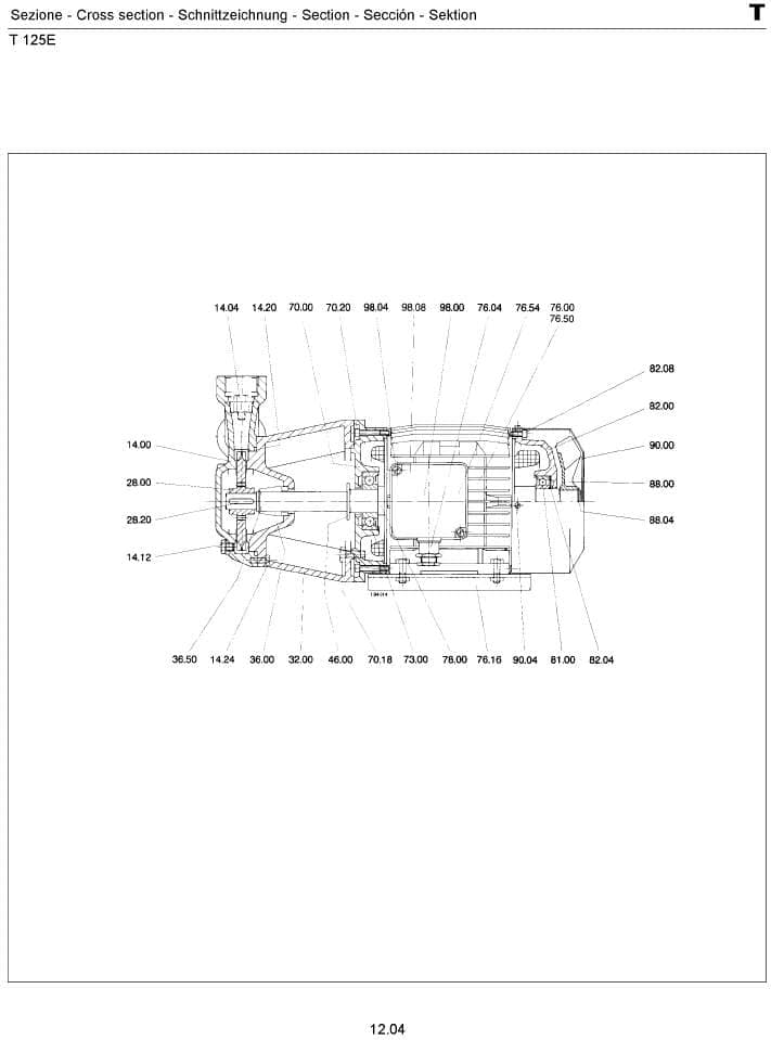 Запчастини до насоса calpeda T125E